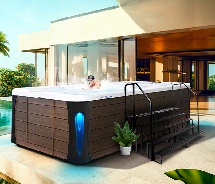 Calspas hot tub being used in a family setting - Augusta